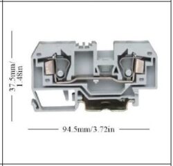 Terminal block SM C09 WS 16 - Schmid-M: Terminal block for DIN Spring SM C09 WS 16; Voltage 600V; Current 65A; Wire Size 0,2-16mm2